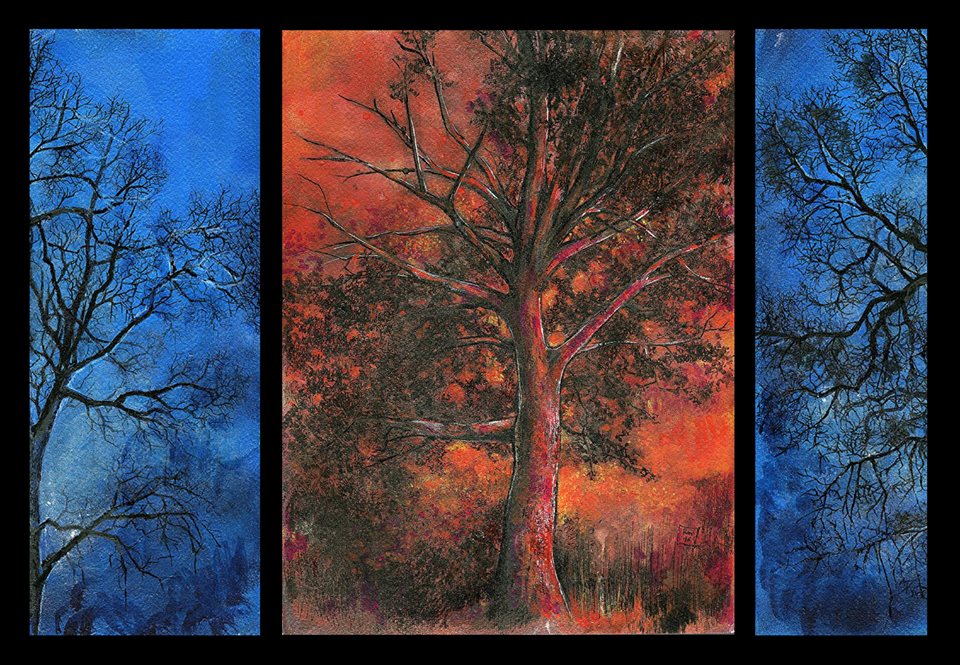 Red and blu tree study - Riccardo Martinelli - 2016