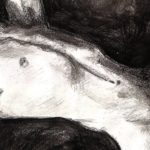 Riccardo Martinelli - Incubi notturni - Studio di nudo maschile (carboncino e acquerelli 21x29) part bis 2011