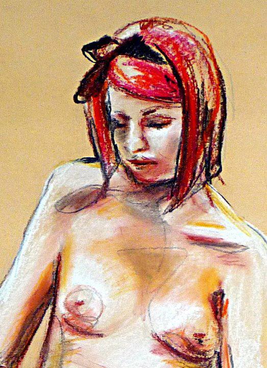 Riccardo Martinelli - Studio di nudo femminile dal vero (crete colorate 50x70) part 2012