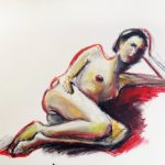 Riccardo Martinelli - Studio di nudo femminile dal vero (pastelli a cera 50x35) 2013