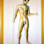 Riccardo Martinelli - atleta - Studio di nudo (ecoline 35x50) 2013