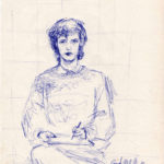 Riccardo Martinelli - Autoritratto - Self portrait - (Penna a sfera su carta - Balpoint pen on paper 21x28 cm) 1992