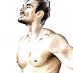 Riccardo Martinelli - Nudo maschile (Ecoline e matite 35x50) part 2012