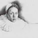 RRiccardo Martinelli - Ritratto di giovane donna (penna a sfera e matita gessosa su carta / ballpoint pen on paper 29x21). W.i.p. 2016