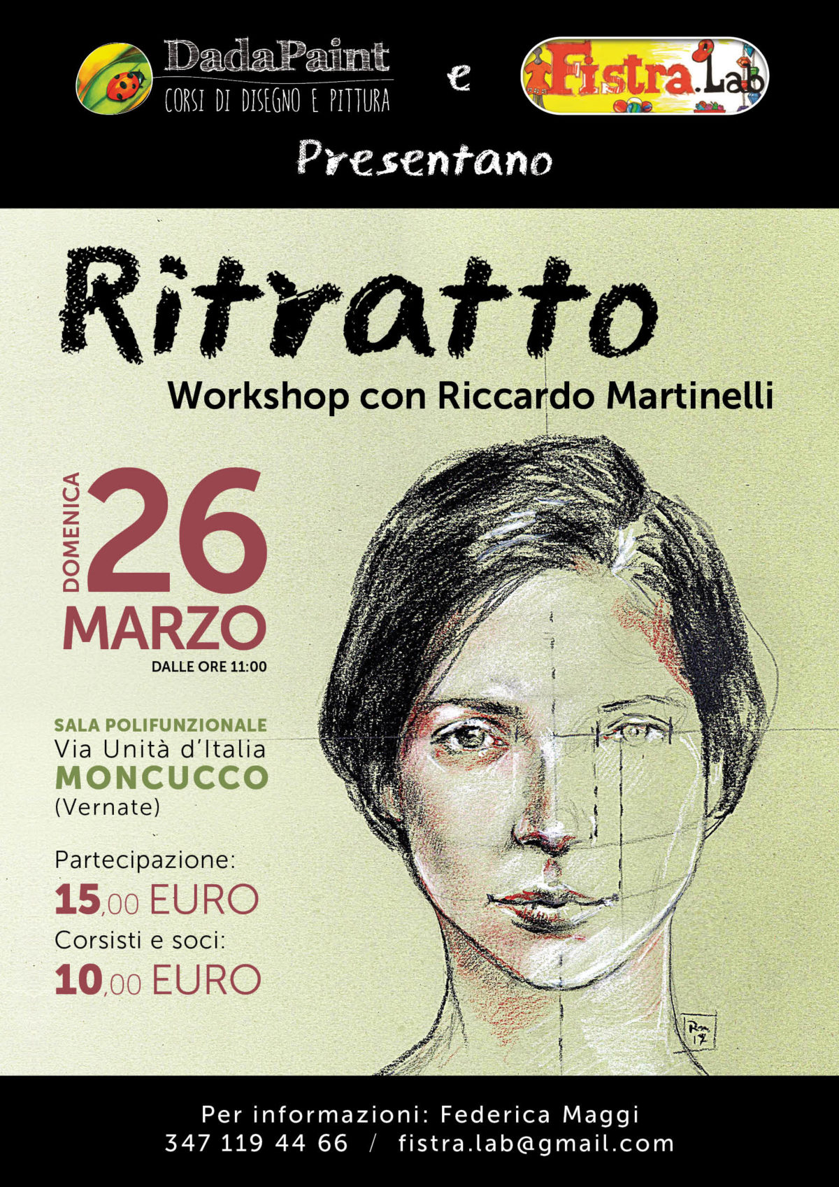 Marzo 2017: Workshop sul ritratto a cura di Riccardo Martinelli