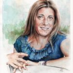 Riccardo Martinelli - Alessandra - tecnica mista - mixed media (acquerello, matite, gessetti su carta - watercolor, pencils, chalks on paper 35x50) 2017