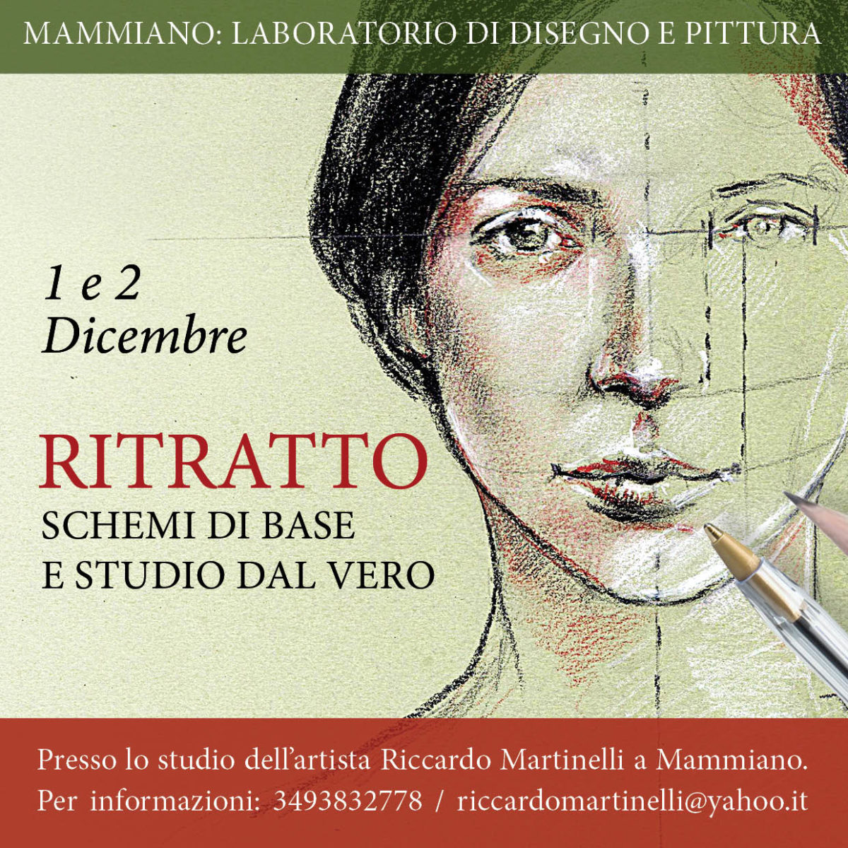 Laboratorio di disegno e pittura: RITRATTO – Mammiano (San Marcello Pistoiese)